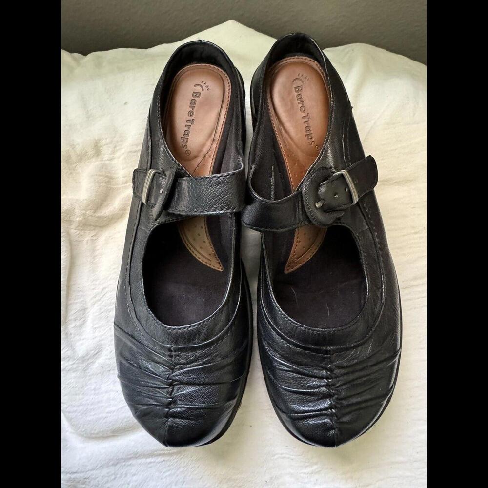 Beartraps Shoes Womens 8 M Porsha Mule Mary Jane Heels Buckle Black Slip On